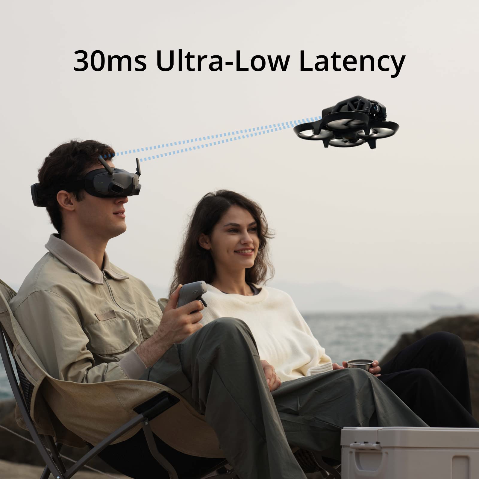 DJI Goggles Integra with Two 100Hz HD Micro-OLED Displays, SyncSmooth Technology, 30ms Latency, and 700nits Brightness