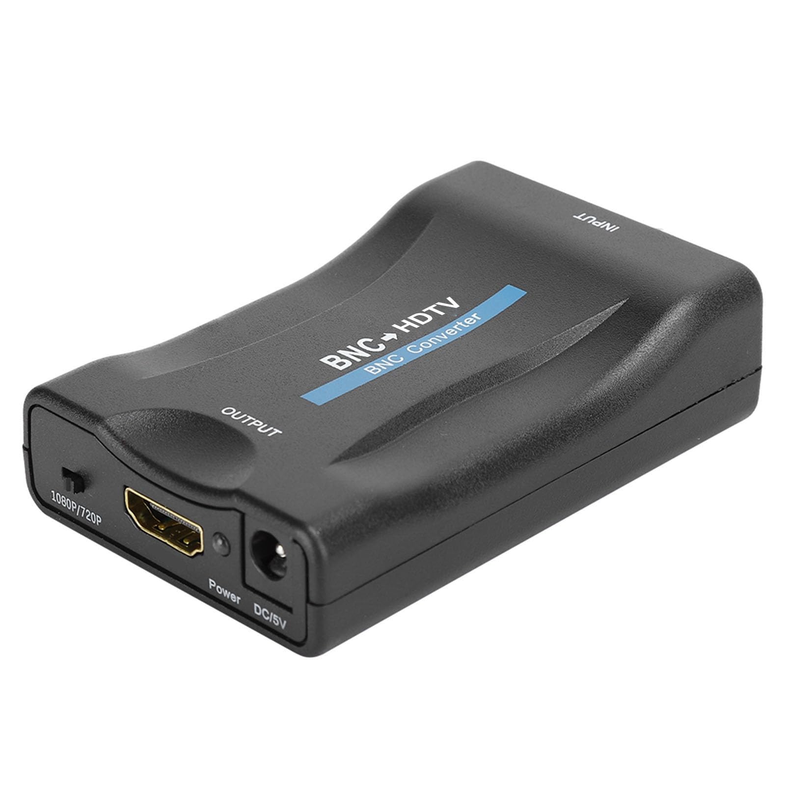 Topiky BNC to HDMI Converter, Composite BNC to HDTV Audio Video Adapter Support 720P/1080P Output for Analog Video Signal Security Camera to Monitor Projector Computer