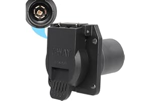 MECMO OEM Style Replacement 7-Way RV Blade Socket, USCAR to 7-Pin Vehicle-Side Female-End Socket for Ford, GMC, Chevy, Dodge, Silverado, Sierra Trailer Plug, Factory 7 Pin & Tow Package Required