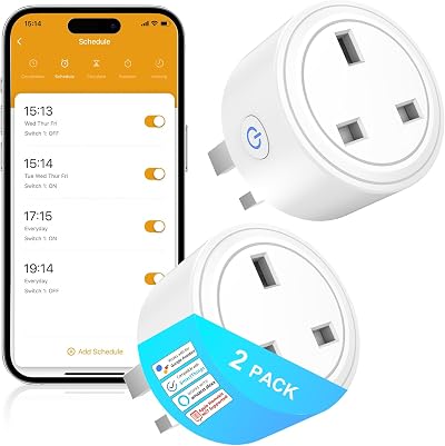 SURFOU Smart Plug Wi Fi Timer with Energy Monitoring 13A Tuya App