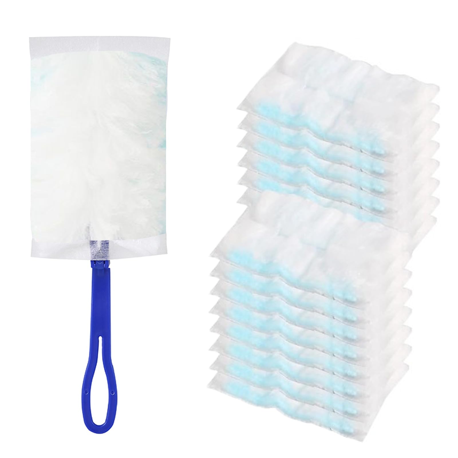 Photo 1 of 20 Count Duster Refills for Swiffer Feather Dusters, 180 Microfibre Heavy Duty Multi-Surface Dust Duster Refills with 1 Handle, Unscented (2 pack)