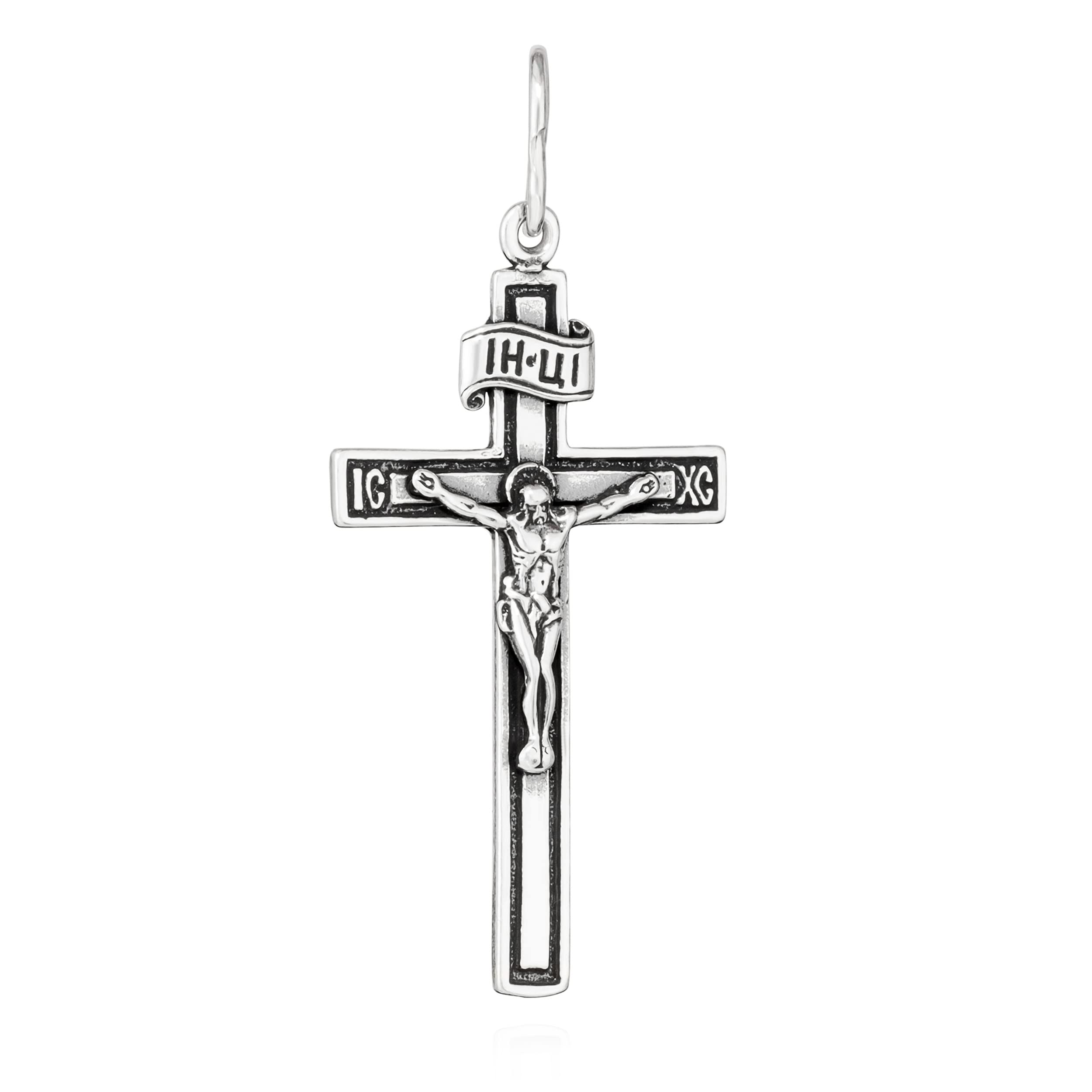 NKlaus SET 2x SILVER CROSS 925 sterling orthodox pendant russian k88 krest 40166