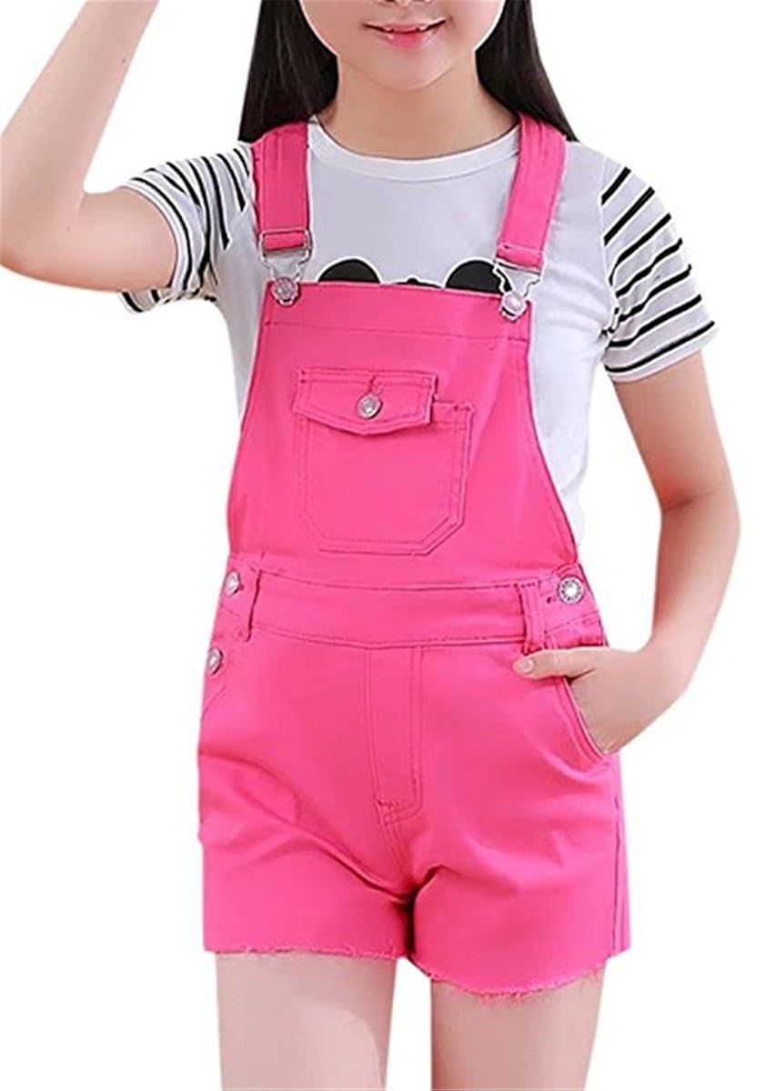 JELEUON Little Big Girls Kids ClassicDenim Overalls Front Bib Comfy