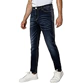 Mens Jeans Slim Fit Indigo Blue Stretch Jeans for Men Athletic Fit Denim Pants 32