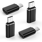 USB-C to Micro USB Adapter, 4Pack Type C Female to Micro USB Male Converter | USB C to Micro B 2.0 3A Fast Charging &amp; Data Sync for Samsung Galaxy S7 S6 Edge A02 A01 A10 A10s J7 S5 J3,Note 6 5,LG,Kindle