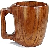 WUERMU Handmade Wooden Cups, Mugs, Coffee Cups, Practical and Versatile, 10 ounces Suitable for Holding Wine, Juice, Tea, Milk, Latte, etc.