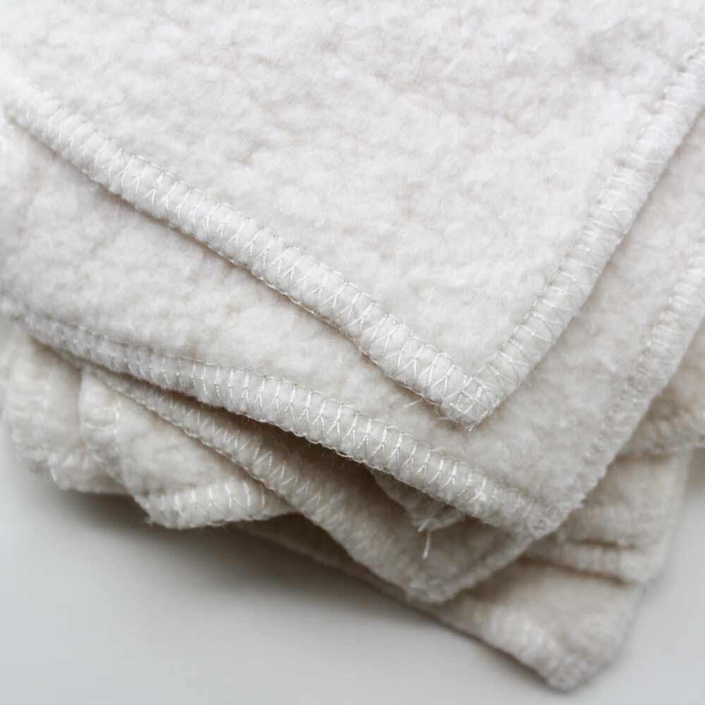 Organic American-Grown Cotton Reusable Makeup Remover Pads with Laundry Bag - Ultra Soft Sherpa, Eco friendly, Chemical + Dye-free (Set of 5 Wipes)