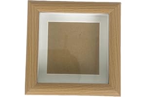 GIRCSS 4x4 Shadow Box Picture Frame, Picture Frames Made of Solid Wood to Hang Memory Box Sports Memorabilia, Pins, Awards, Medals, Wedding, Tickets and Photos