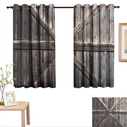Amazon Com Luckyee Rustic Decor Curtains By Old Wooden Door