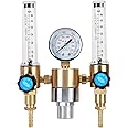BETOOLL Argon/CO2 MIG TIG Flow Meter Gas Regulator Gauge 0-60 SCFH 0-4500 Psi CGA580 Inlet Connection