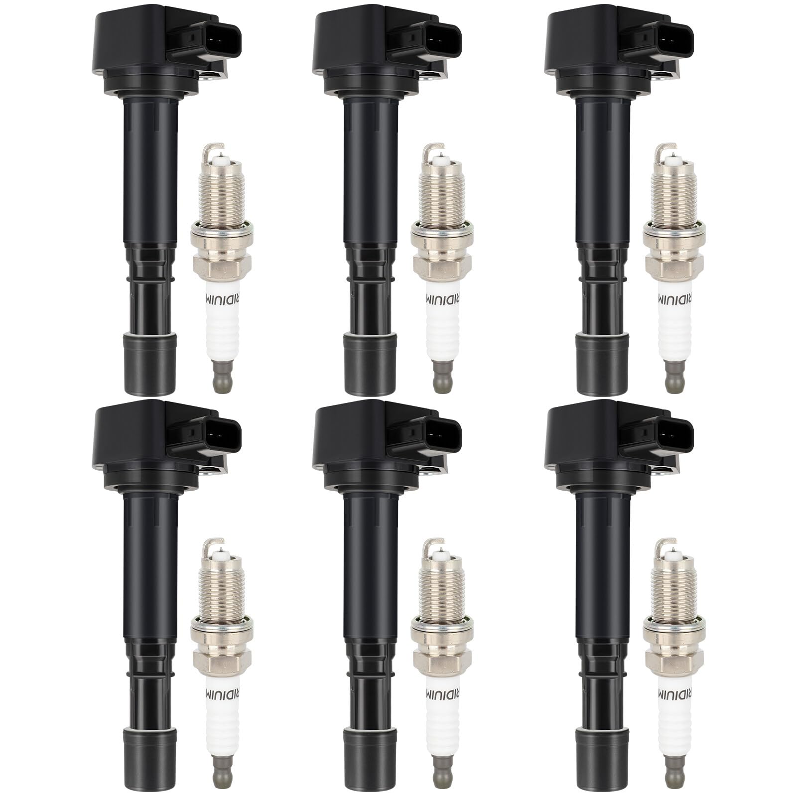 Photo 1 of ECCPP UF413 6 ignition coils with 6 iridium Spark Plugs for Honda for Acura for Saturn Civic Pilot Ridgeline MDX EL Vue 1.7L 3.5L UF400 UF512 UF307