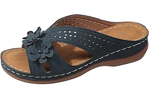 viyabling Orthopedic Sandals for Women Dressy Summer with Arch Support Anti-Slip Sandal Sandals Retro Casual Zip Beach Sandals