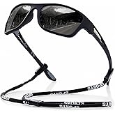 suoso Polarized Sports Sunglasses for Men: UV400 Protection Glasses Wrap Around Goggles for Driving Fishing