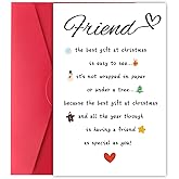 XXDJLP Humor Friends Christmas Cards with Envelopes, Best Friend Christmas Card for Him Her,Happy Christmas Card for Friend Family,Warm Xmas Holiday Gift