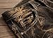 Men's Patchwork Ripped Slim Fit Jeans Retro Yellow 36