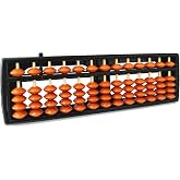 Abacus，Soroban, Abacus for Adults, Professional 13 Column Abacus for Math with Reset Button，Digits and Educational Learning Tool