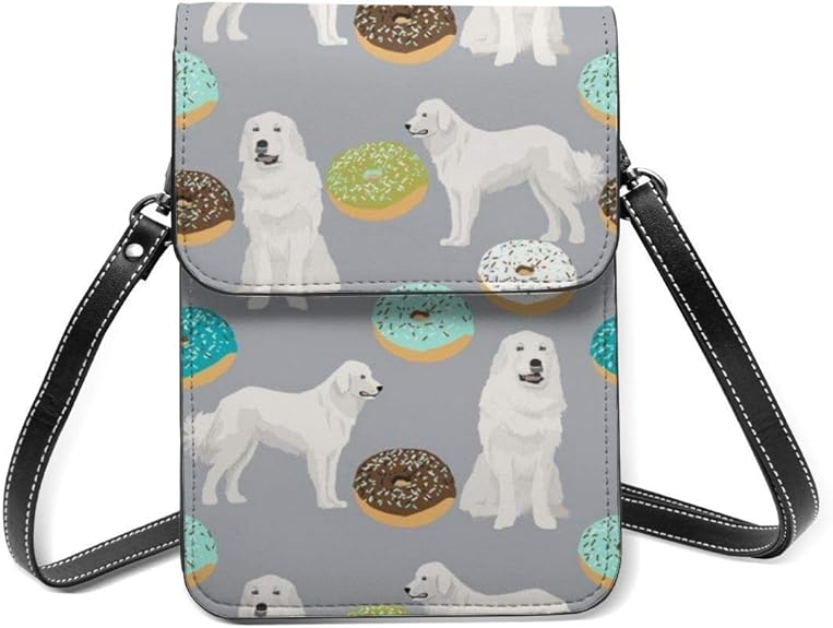 Kleine Umhängetasche, Motiv PyrenäenHunde, süße Donuts, beste