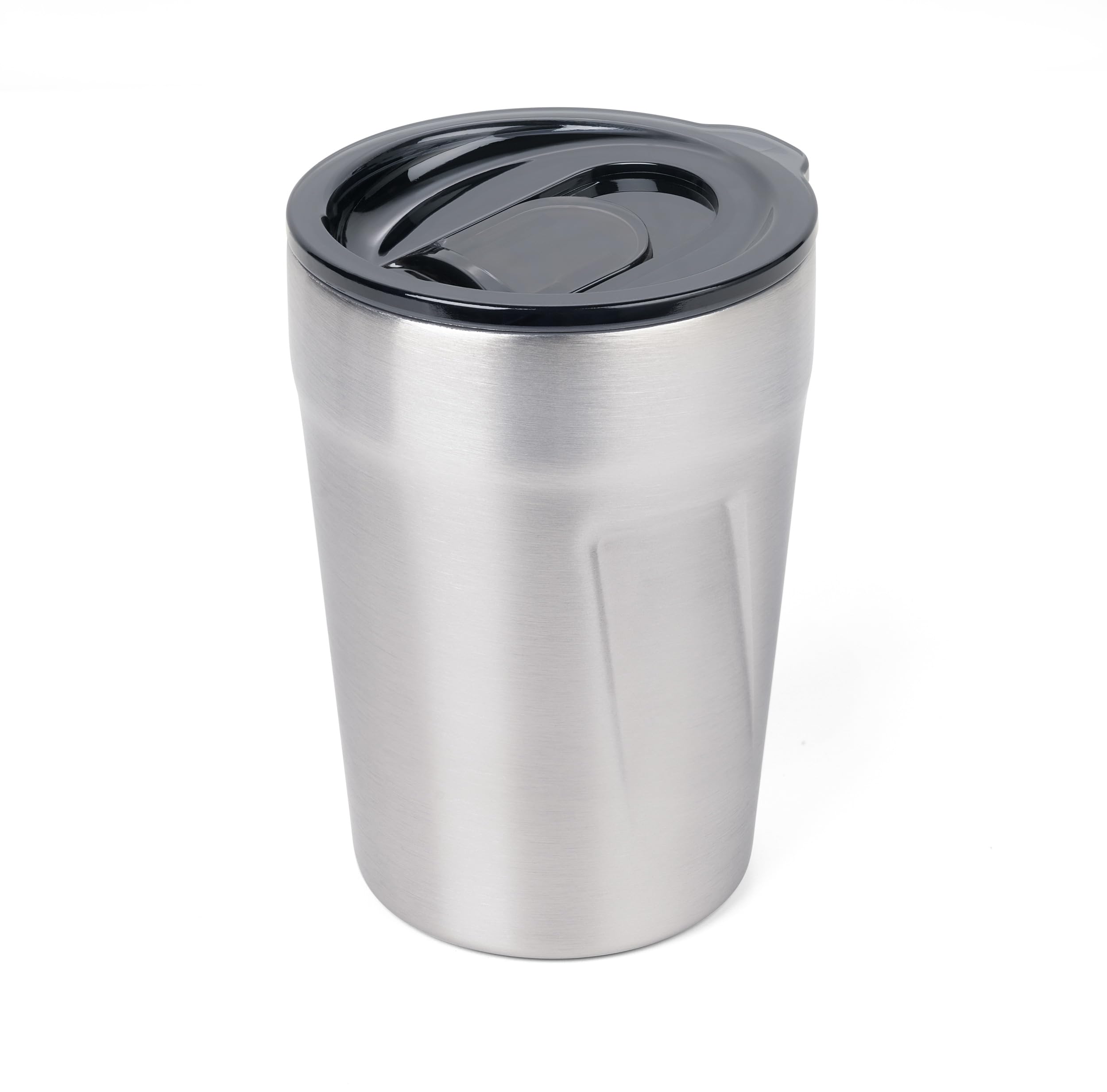 Thermo Mug for Cappuccino, Latte Macchiato, Coffee + hot Drinks – Cup-UCCINO – Double-Wall Insulation – Capacity: max. 300 ml (Approx. 10 fl. oz.) – Made of 75% Recycled Stainless Steel – Silver-col.