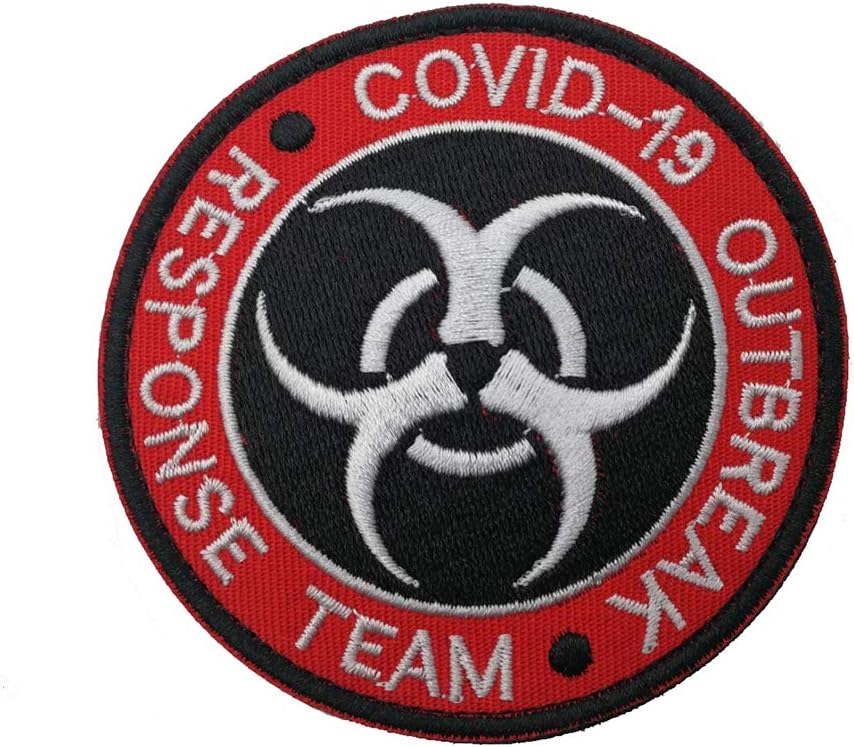 Ansellf COVID-19 Outbreak Team Response Patch,Military Embroidered Patch Military Hook and Loop Badge Embroidery Patches Jacket Badge Jeans Applique Bag Cap Embroidered Patch