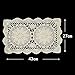 yazi Crochet Cotton Lace Placemats Doilies Rectangle Doilies Value Pack 2pc, Beige, 10inches by 16inches