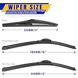 3 wipers Replacement for 2014-2018 Mitsubishi