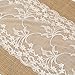DegGod 1 Pack 12X108 Inches Natural Burlap Lace Hessian Table Runner Vintage Jute Rustic Tablecloth for Country Wedding Baby Shower Party Kitchen Dining Room Farmhouse Decoration (1, Burlap)