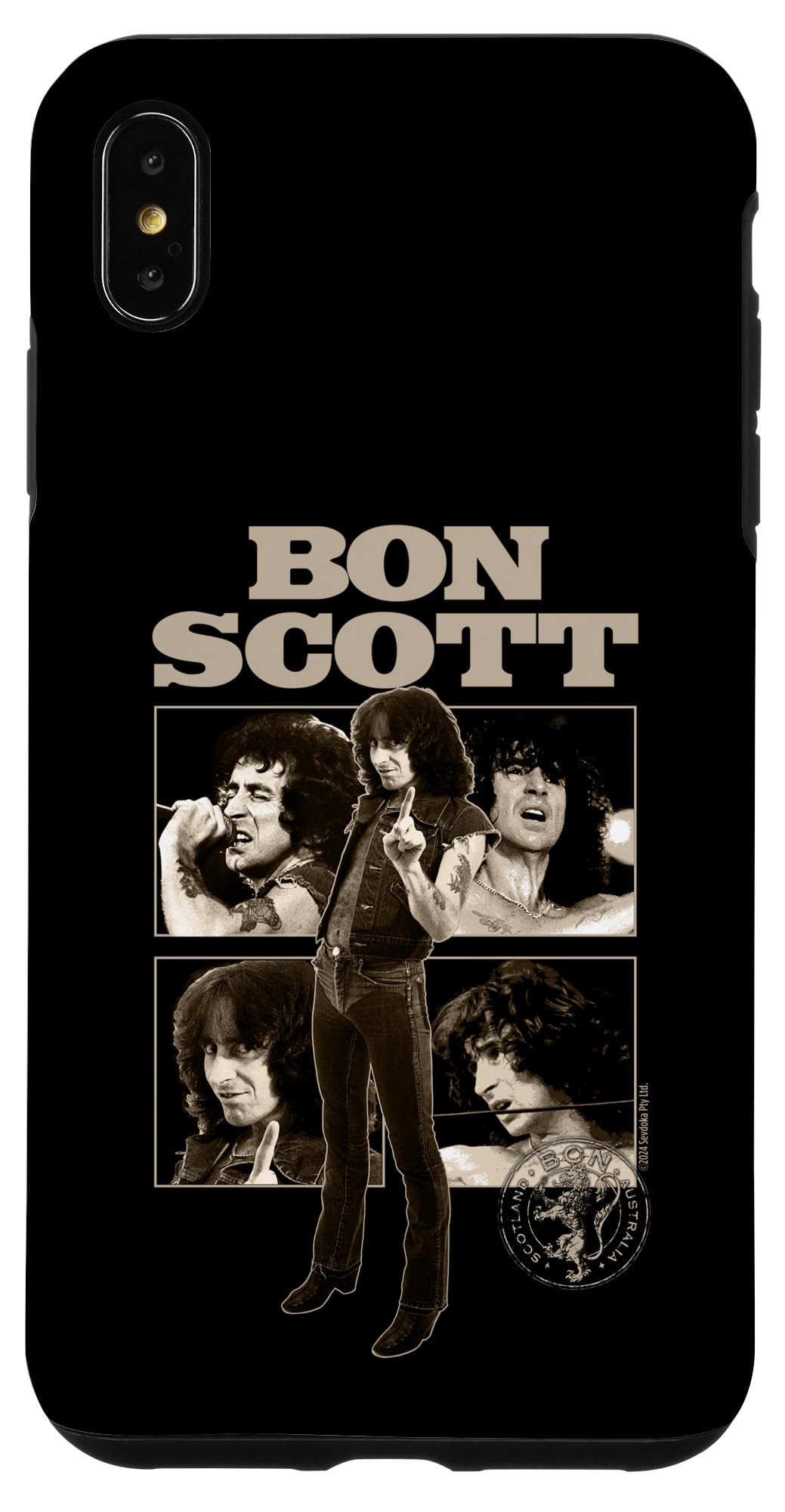 iPhone XS Max Bon Scott Sepia Photo Collage Case