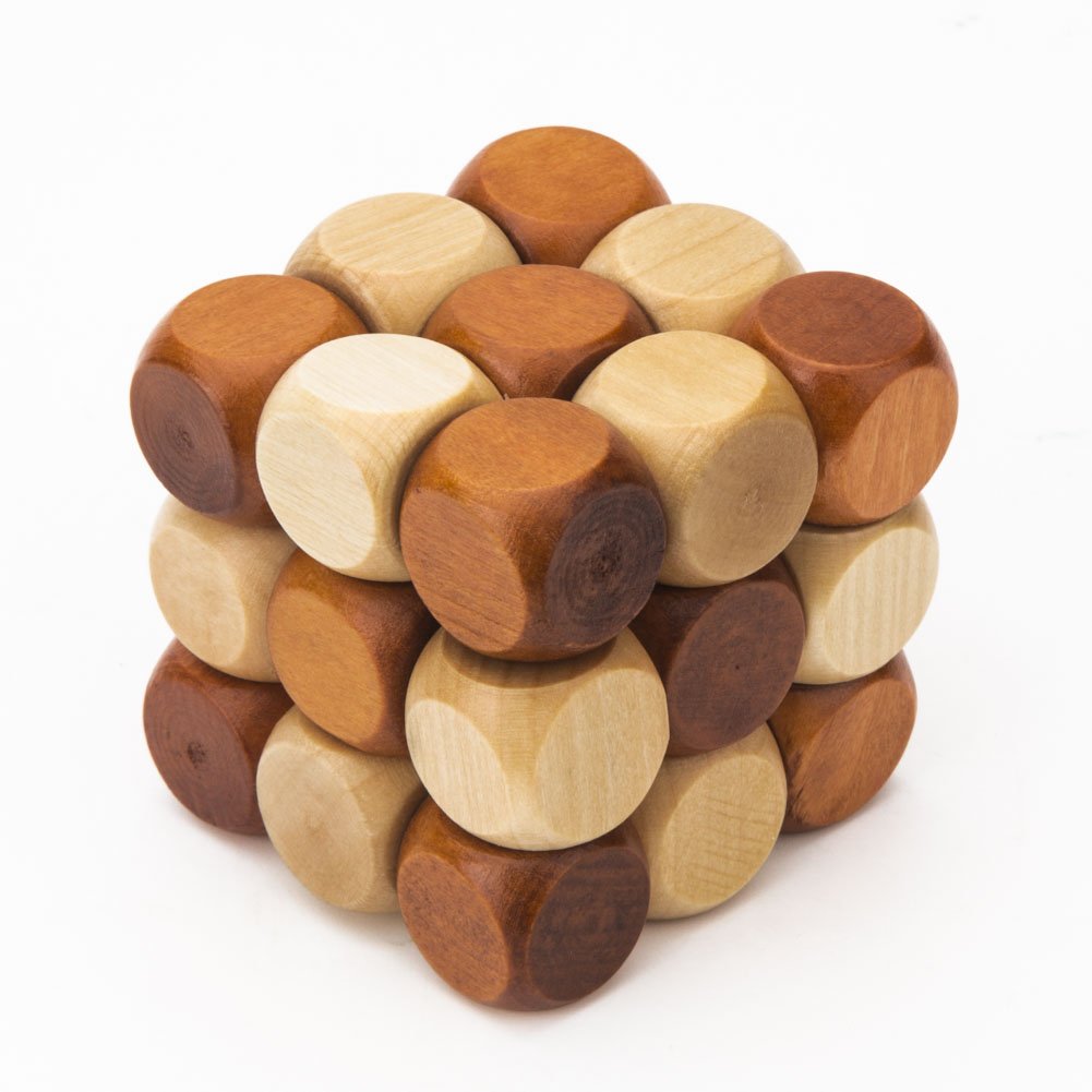 Puzzle games ,Wooden Brain Teaser Puzzle KongMing Lock\