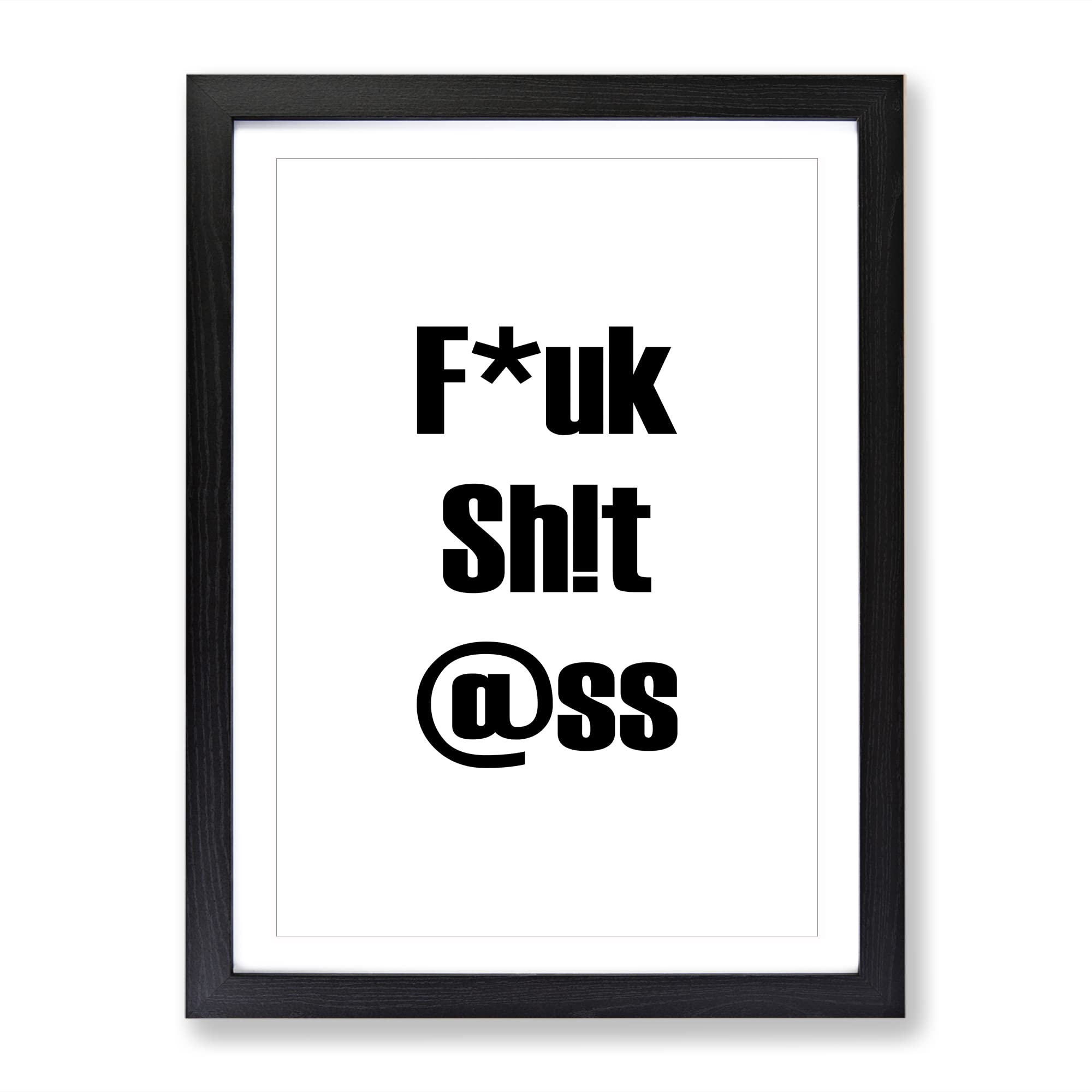 Mind Your Language Typography Quote Framed Wall Art Print, Ready to Hang Picture for Living Room Bedroom Home Office Décor, Black A3 (34 x 46 cm)