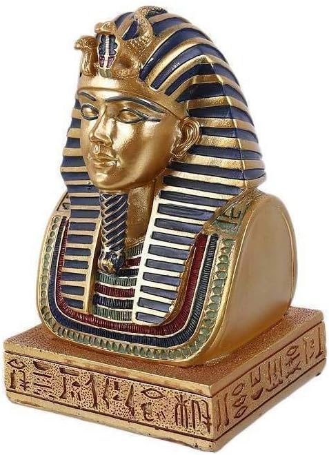 lachineuse, Pharaoh Tutankhamun Bust 14.5 cm, Egyptian Decoration, Statue Decoration Antique Egypt, Figurine Statue God - Image 3
