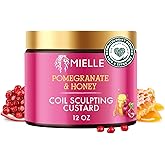 Mielle Organics Pomegranate &amp; Honey Curl Cream for Type 4 Hair, 12 oz | Type 4 curl cream, coil sculpting custard, frizz control, hydration, curl definition