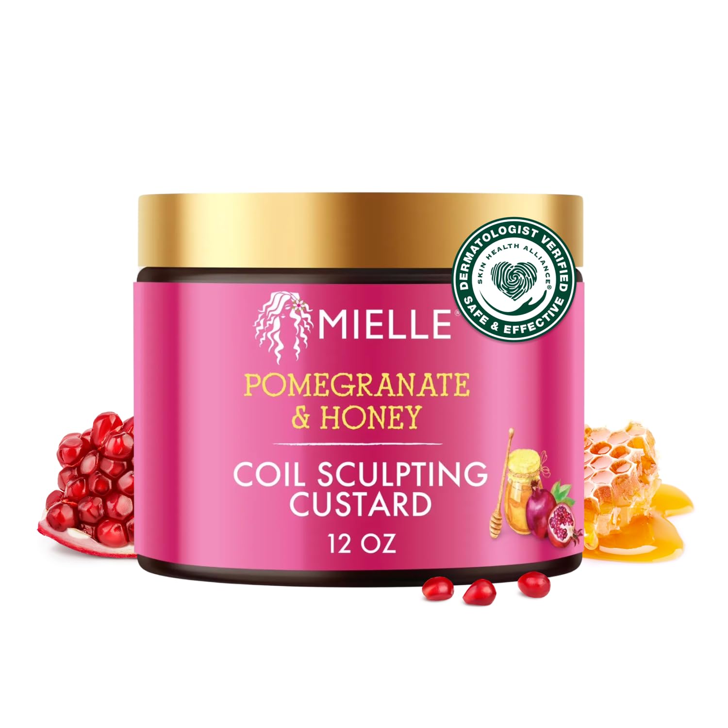 Mielle Organics Pomegranate & Honey Coil Sculpting Custard, Curly Type 4 Hair 340 g
