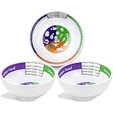Yiyiring 3 Pcs Bariatric Measuring Bowls Portion Control for Weight Loss | Bariatric Surgery Portion Guides, Diabetes Meal Planning Tools, Ceramic Measuring Bowls with Cup Markings for Balanced Eating