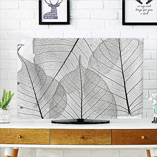 Jiahonghome Front Flip Top Macro Leaf Veins Tissue Pattern Cells Minimalist Foliage Plant Artsy Olive Green Front Flip Top W20 x H40 INCH/TV 40"-43"