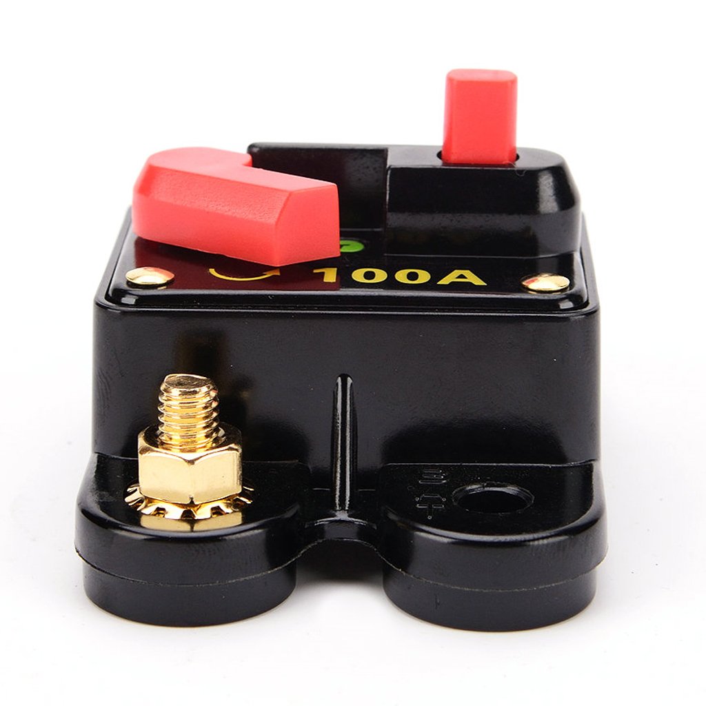 Circuit Breaker Automotive 12V-24V DC 100 Amp Inline Fuse Inverter with