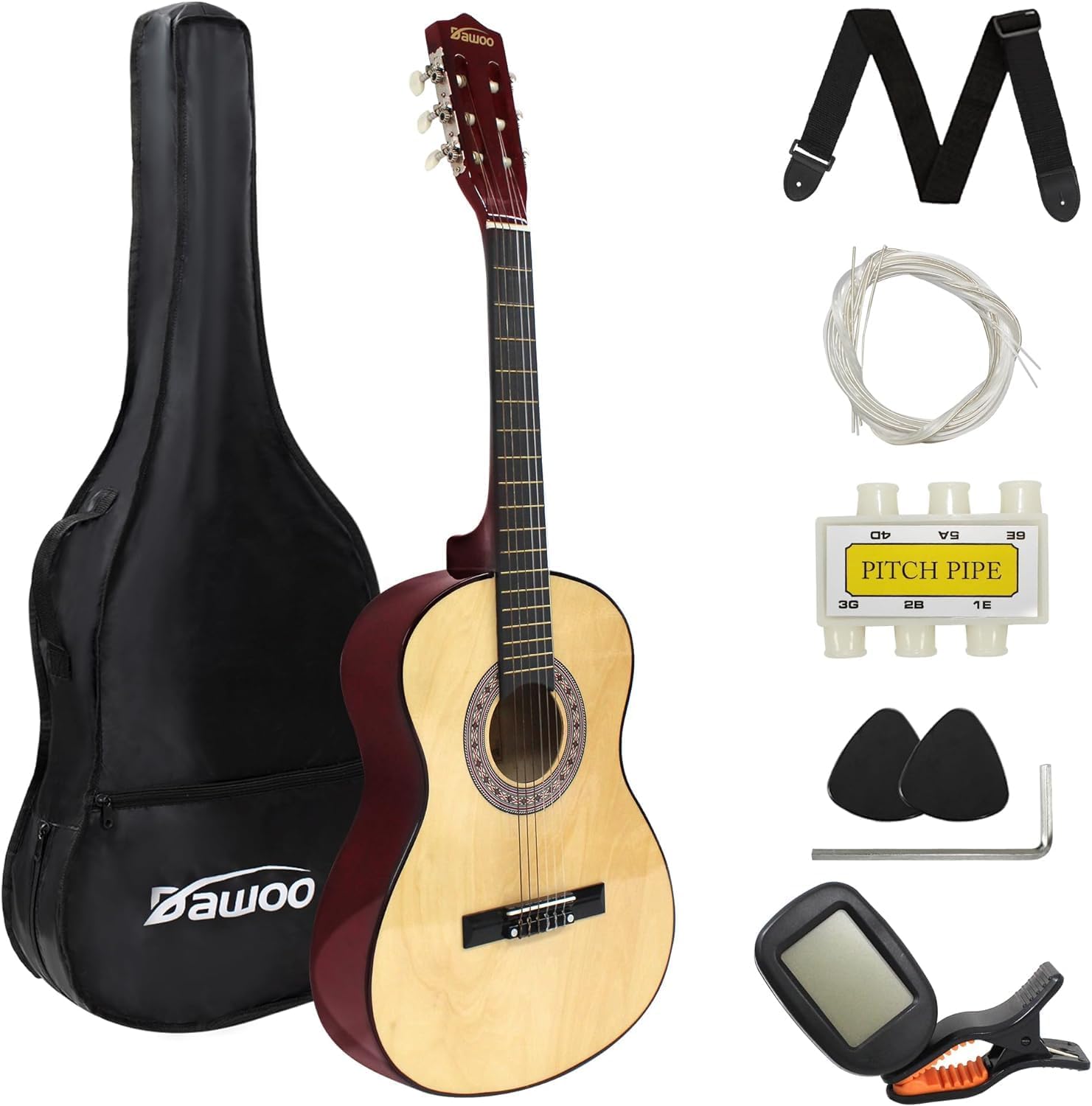 DAWOO 3/4 Size Acoustic Guitar,36 inch Classic Guitar,A Quality Choice for Beginners and Music Lovers.(36 inch)