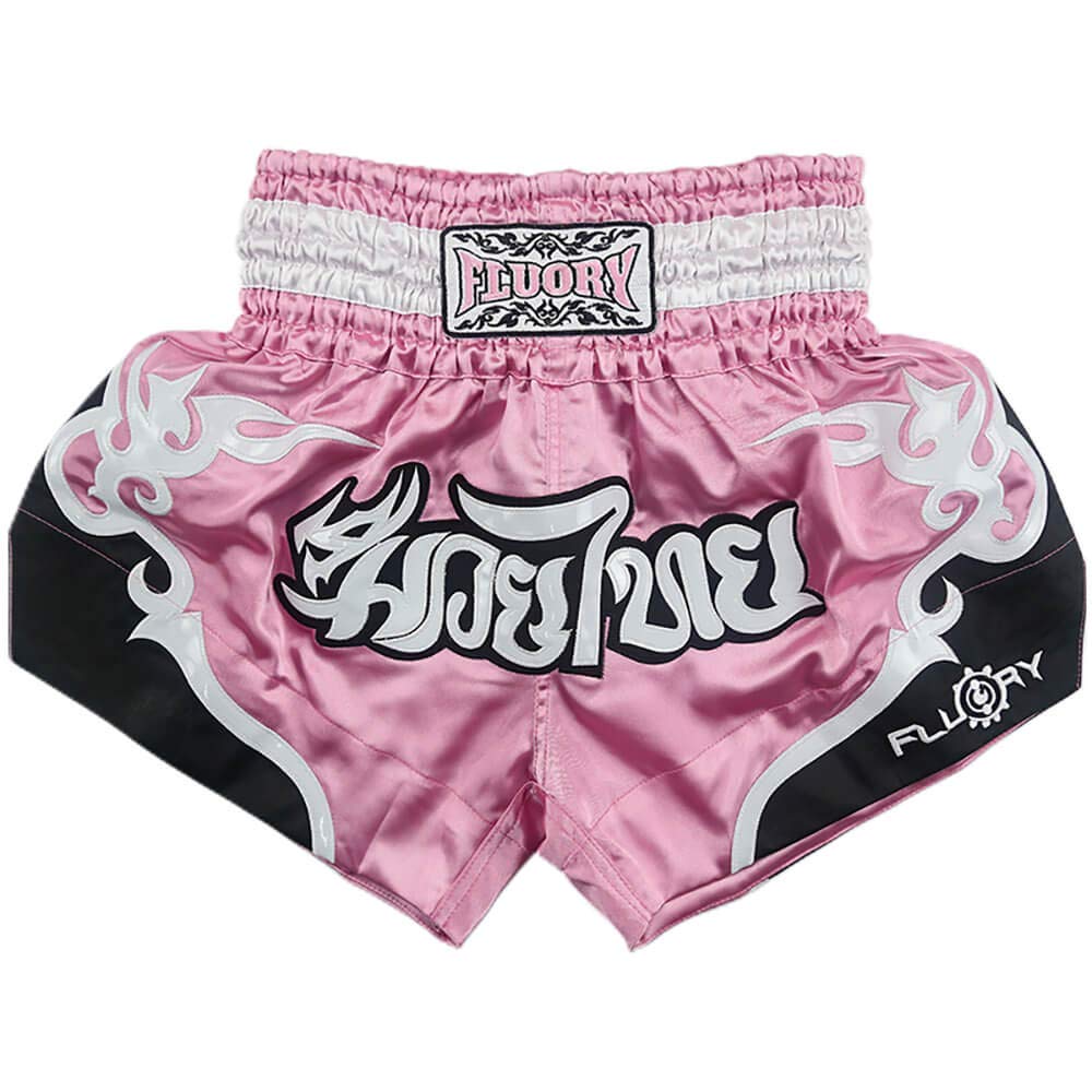 FLUORY Muay Thai Kampf-Shorts, MMA-Shorts, Bekleidung, Training, Käfigkampf, Grappling, Kampfsport, Kickboxen, Kleidung Pink