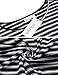 Meaneor Women's Summer Classic Striped Printed Loose Blouse Tunic Dress T-Shirts