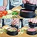 Burger Press with Recipe eBook, Different Size Patty Molds and Non Sticking Coating, Unique 3 in 1 Stuffed Hamburger Maker, With 30 FREE Patty Papers, Discover New Tastes with Burger Art