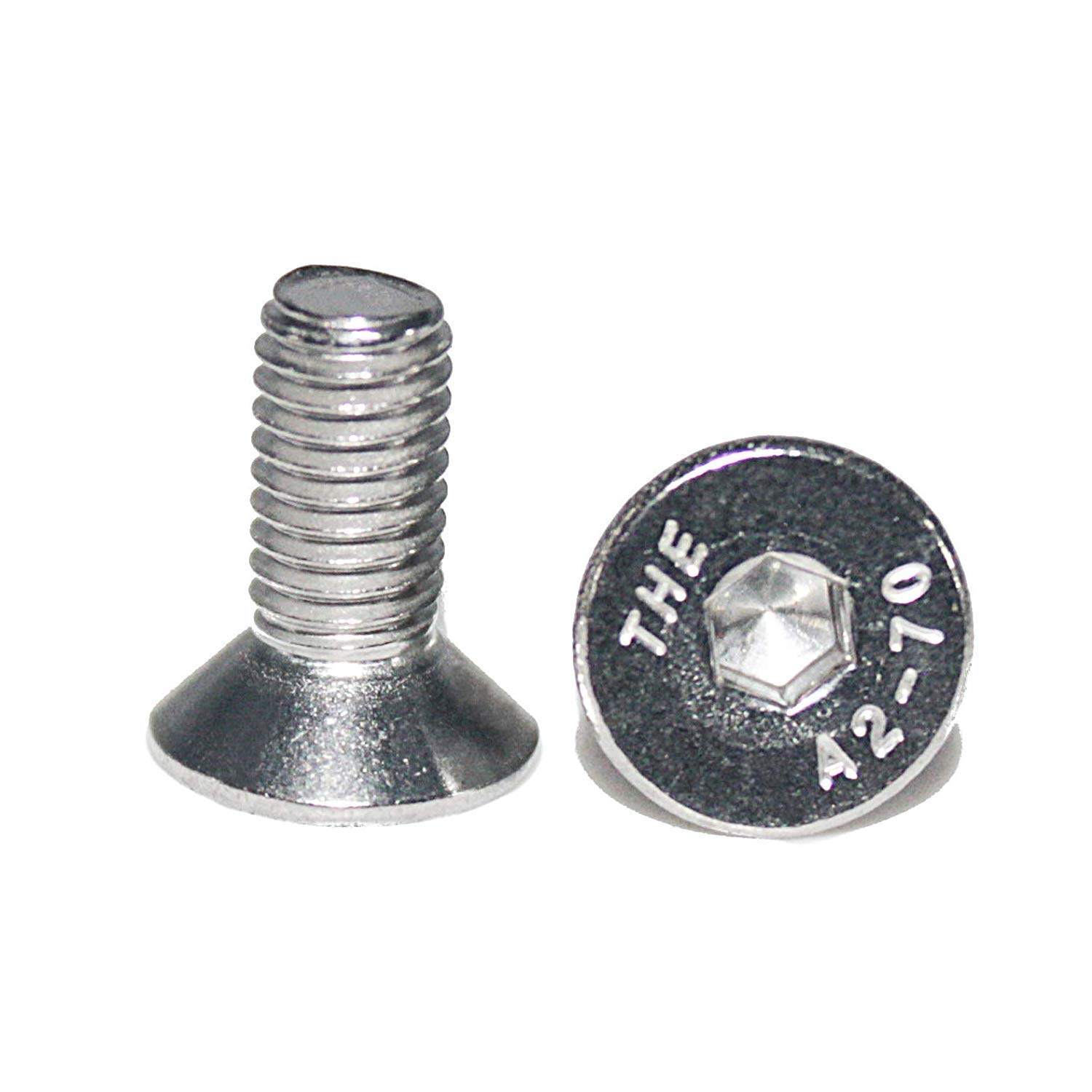 M6 x 18 mm ISO 10642 A2 V2A Countersunk Screws with Hexagon Socket DIN 7991 Pack of 25