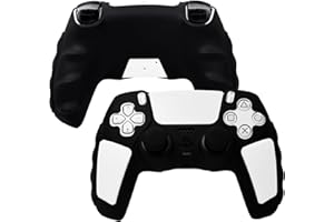 LUNISSILY Anti-Slip PS5 Controller Skin,Soft Thicken Studded Protective Silicone Cover Skin Grips Compatible with PlayStation 5 Controller with 8 PCS Thumb Grips Caps.