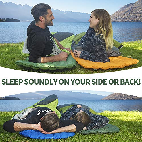 AlphaBeing Camping Sleeping Pad for Backpacking, Hiking, Ultralight Inflatable Air Mattress Waterproof Compact Sleep Mat