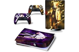 The Console Wrap Compatible with PS5 Console Skin and Controller Skins Set, Skin Wrap Decal Sticker Disk Edition, Leaf Shinobi Decal Kit