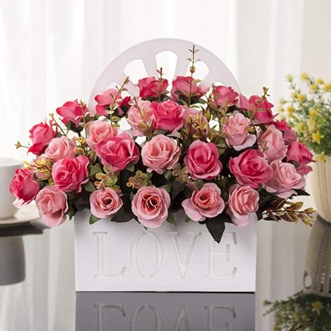 Amazon 造花 壁掛け花 明るい色合い 本物そっくり 枯れない花 手作りフラワー 人工観葉植物 アートフラワー フラワーアレンジメント 癒し インテリア お祝い リビング お部屋 造花 オンライン通販