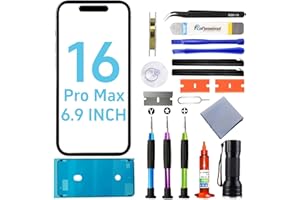 Tpyag for iPhone 16 Pro Max Screen Replacement, Glass Replacement for iPhone 16 Pro Max 6.9 inch, Screen Repair Kit with Waterproof Adhesive(NO OLED & Touch Digitizer)