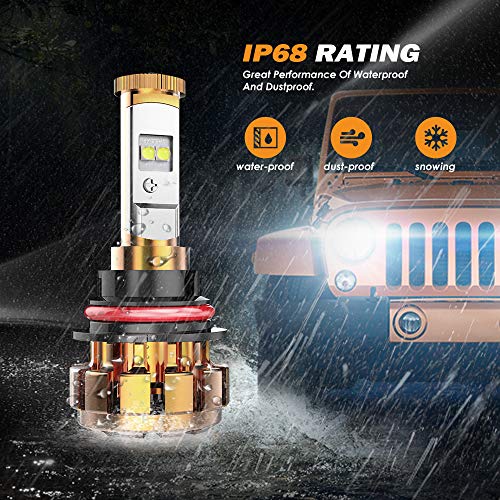 image for Auxbeam LED Headlights F-16 Series 9004 HB1 LED Headlight Bulbs with 2