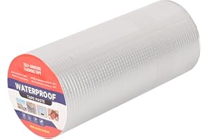 LFGUD 12" W X 32.8'L Waterproof Tape for Leaks Aluminum Butyl Tape with Adhesive for RV Repair, Glass Repairs, Air Mattress Patch, Window Caulking, Boat Sealing, Roof Patching