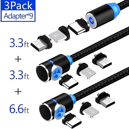 Best Magnetic Charging Cable 2021 Amazon.com: Magnetic Phone Charger Cable， 3 in 1 Cable, (3 Pack 