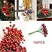 Fangfang 100pcs Xmas Christmas Red Fruit Berry Holly Artificial Flower Pick Home Decor