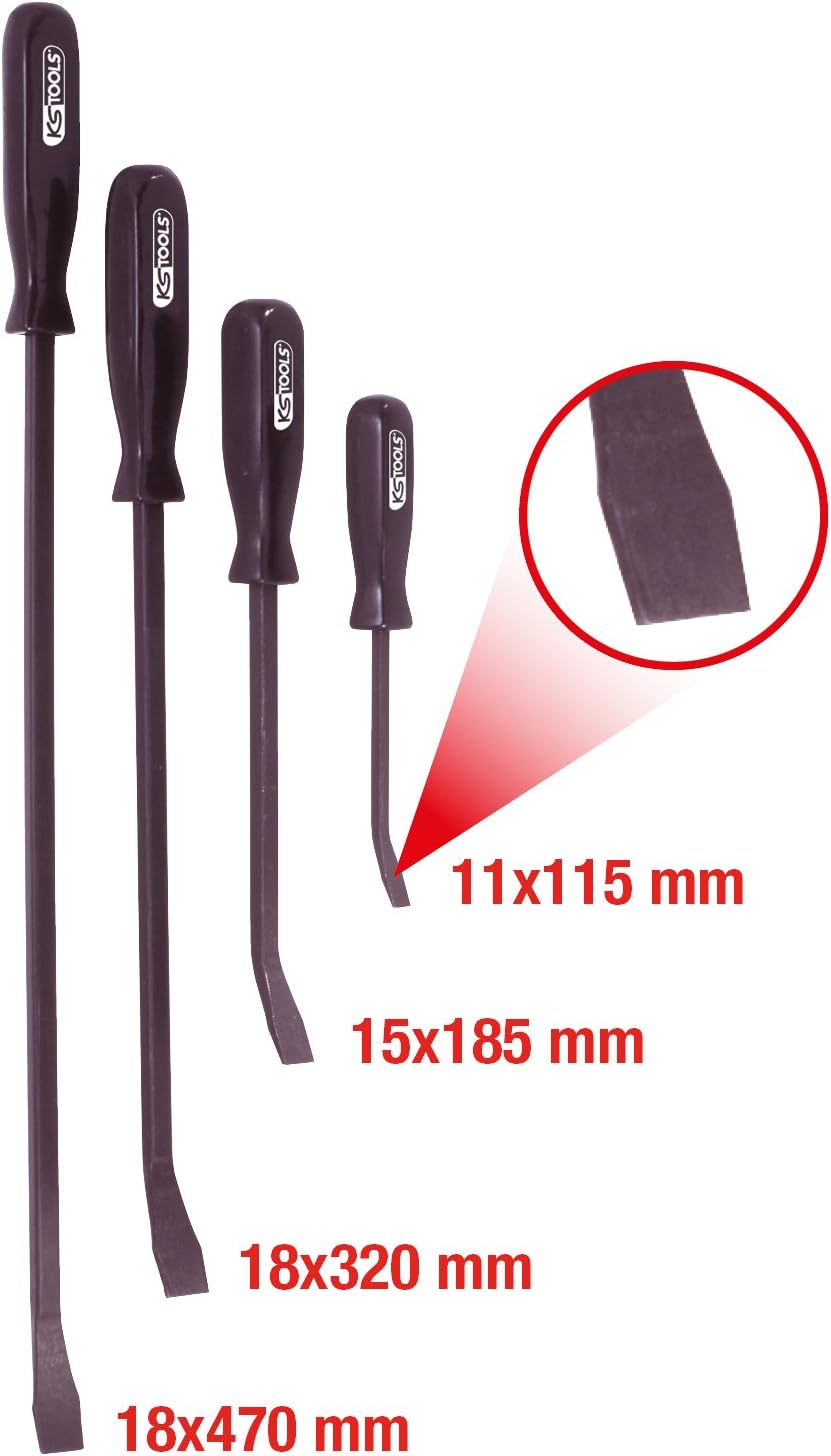 KS Tools 911.8100 Pry Bar Set (4 Pieces), Black - Image 3